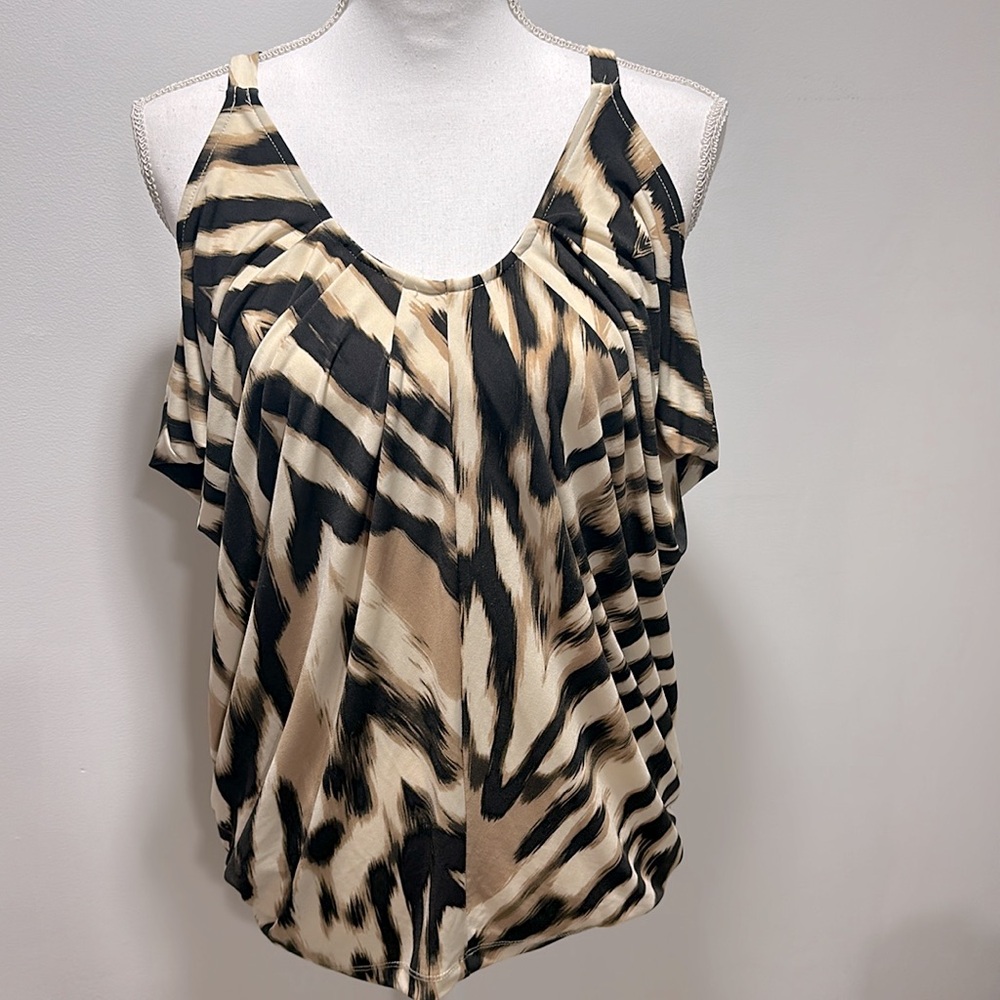 New York & Company Vtg 90s Y2K Tank Small Animal Retro BRATZ Cheetah Girl Top